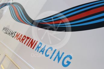 World © Octane Photographic Ltd. Formula 1 - Spanish Grand Prix. Williams Martini Racing logo. Circuit de Barcelona - Catalunya, Spain. Thursday 11th May 2017. Digital Ref: 1805CB1L7491