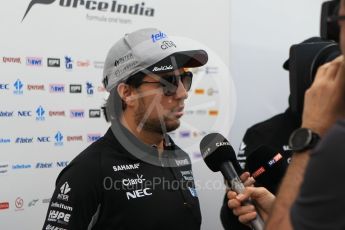 World © Octane Photographic Ltd. Formula 1 - Spanish Grand Prix. Sergio Perez - Sahara Force India VJM10. Circuit de Barcelona - Catalunya, Spain. Thursday 11th May 2017. Digital Ref: 1805CB1L7494