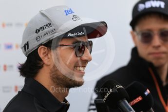 World © Octane Photographic Ltd. Formula 1 - Spanish Grand Prix. Sergio Perez - Sahara Force India VJM10. Circuit de Barcelona - Catalunya, Spain. Thursday 11th May 2017. Digital Ref: 1805CB7D3698