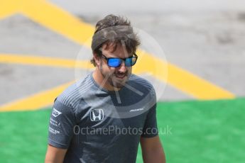 World © Octane Photographic Ltd. Formula 1 - Spanish Grand Prix. Fernando Alonso - McLaren Honda MCL32. Circuit de Barcelona - Catalunya, Spain. Thursday 11th May 2017. Digital Ref: 1805CB7D3817