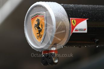 World © Octane Photographic Ltd. Formula 1 - Spanish Grand Prix. Scuderia Ferrari pit boom end logo. Circuit de Barcelona - Catalunya, Spain. Thursday 11th May 2017. Digital Ref: 1805LB1D8221