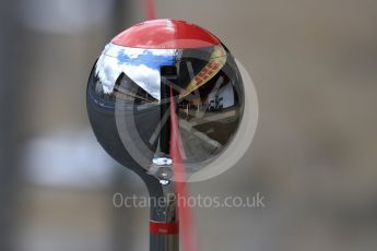 World © Octane Photographic Ltd. Formula 1 - Spanish Grand Prix. Reflections from Sauber F1 Team equipment. Circuit de Barcelona - Catalunya. Thursday 11th May 2017. Digital Ref: 1805LB1D8572