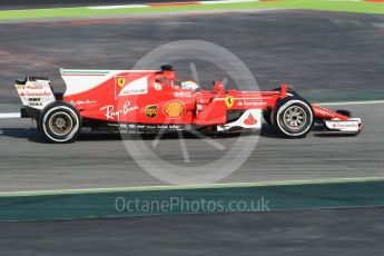 World © Octane Photographic Ltd. Formula 1 winter test 1, Scuderia Ferrari SF70H – Sebastian Vettel. Circuit de Barcelona-Catalunya. Monday 27th February 2017. Digital Ref :1780CB1D2570