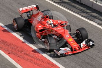 World © Octane Photographic Ltd. Formula 1 - Winter Test 1. Sebastian Vettel - Scuderia Ferrari SF70H. Circuit de Barcelona-Catalunya. Monday 27th February 2017. Digital Ref :1780CB1D2822