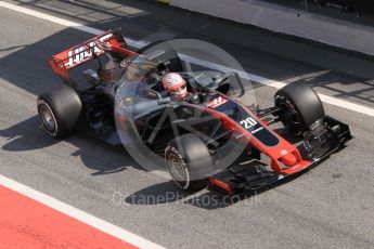 World © Octane Photographic Ltd. Formula 1 - Winter Test 1. Kevin Magnussen - Haas F1 Team VF-17. Circuit de Barcelona-Catalunya. Monday 27th February 2017. Digital Ref :1780CB1D2832