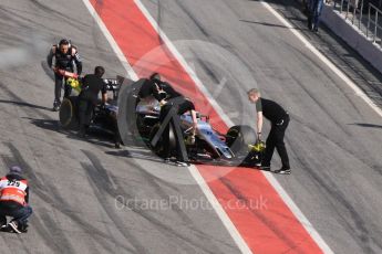 World © Octane Photographic Ltd. Formula 1 - Winter Test 1. Sergio Perez - Sahara Force India VJM10. Circuit de Barcelona-Catalunya. Monday 27th February 2017. Digital Ref :1780CB1D2856