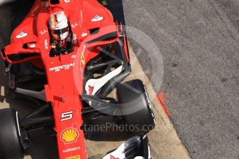 World © Octane Photographic Ltd. Formula 1 - Winter Test 1. Sebastian Vettel - Scuderia Ferrari SF70H. Circuit de Barcelona-Catalunya. Monday 27th February 2017. Digital Ref :1780CB1D2901