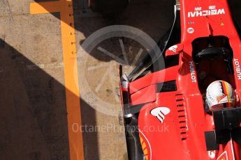 World © Octane Photographic Ltd. Formula 1 - Winter Test 1. Sebastian Vettel - Scuderia Ferrari SF70H. Circuit de Barcelona-Catalunya. Monday 27th February 2017. Digital Ref :1780CB1D2906