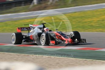 World © Octane Photographic Ltd. Formula 1 - Winter Test 1. Kevin Magnussen - Haas F1 Team VF-17. Circuit de Barcelona-Catalunya. Monday 27th February 2017. Digital Ref :1780CB1D3016