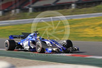 World © Octane Photographic Ltd. Formula 1 - Winter Test 1. Marcus Ericsson - Sauber F1 Team C36. Circuit de Barcelona-Catalunya. Monday 27th February 2017. Digital Ref :1780CB1D3021