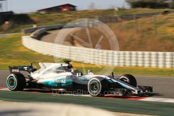 World © Octane Photographic Ltd. Formula 1 - Winter Test 1. Lewis Hamilton - Mercedes AMG Petronas F1 W08 EQ Energy+. Circuit de Barcelona-Catalunya. Monday 27th February 2017. Digital Ref :1780CB1D3070