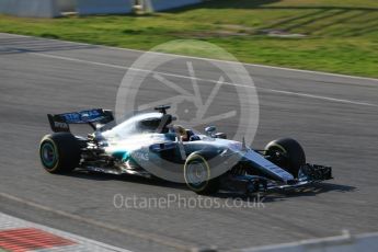 World © Octane Photographic Ltd. Formula 1 - Winter Test 1. Lewis Hamilton - Mercedes AMG Petronas F1 W08 EQ Energy+. Circuit de Barcelona-Catalunya. Monday 27th February 2017. Digital Ref :1780CB1D3086