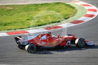 World © Octane Photographic Ltd. Formula 1 - Winter Test 1. Sebastian Vettel - Scuderia Ferrari SF70H. Circuit de Barcelona-Catalunya. Monday 27th February 2017. Digital Ref :1780CB1D3107