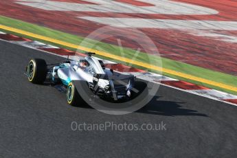 World © Octane Photographic Ltd. Formula 1 - Winter Test 1. Lewis Hamilton - Mercedes AMG Petronas F1 W08 EQ Energy+. Circuit de Barcelona-Catalunya. Monday 27th February 2017. Digital Ref :1780CB1D3119