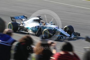 World © Octane Photographic Ltd. Formula 1 - Winter Test 1. Lewis Hamilton - Mercedes AMG Petronas F1 W08 EQ Energy+. Circuit de Barcelona-Catalunya. Monday 27th February 2017. Digital Ref :1780CB1D3148