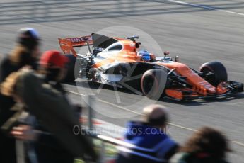 World © Octane Photographic Ltd. Formula 1 - Winter Test 1. Fernando Alonso - McLaren Honda MCL32. Circuit de Barcelona-Catalunya. Monday 27th February 2017. Digital Ref :1780CB1D3151