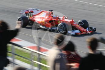 World © Octane Photographic Ltd. Formula 1 - Winter Test 1. Sebastian Vettel - Scuderia Ferrari SF70H. Circuit de Barcelona-Catalunya. Monday 27th February 2017. Digital Ref :1780CB1D3166