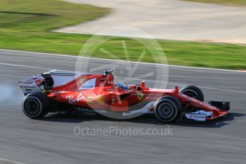 World © Octane Photographic Ltd. Formula 1 - Winter Test 1. Sebastian Vettel - Scuderia Ferrari SF70H. Circuit de Barcelona-Catalunya. Monday 27th February 2017. Digital Ref :1780CB1D3218