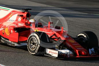 World © Octane Photographic Ltd. Formula 1 - Winter Test 1. Sebastian Vettel - Scuderia Ferrari SF70H. Circuit de Barcelona-Catalunya. Monday 27th February 2017. Digital Ref :1780CB1D3431