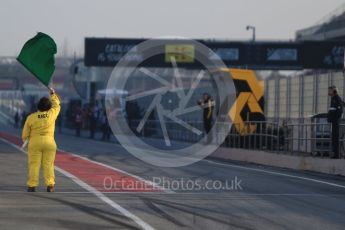 World © Octane Photographic Ltd. Formula 1 winter test 1, Green flag at the Circuit de Barcelona-Catalunya. Monday 27th February 2017. Digital Ref :1780CB1D5996