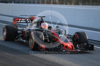World © Octane Photographic Ltd. Formula 1 winter test 1, Haas F1 Team VF-17 – Kevin Magnessen, Circuit de Barcelona-Catalunya. Monday 27th February 2017. Digital Ref :1780CB1D6044
