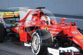 World © Octane Photographic Ltd. Formula 1 winter test 1, Scuderia Ferrari SF70H – Sebastian Vettel. Circuit de Barcelona-Catalunya. Monday 27th February 2017. Digital Ref :1780CB1D6064