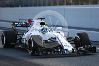 World © Octane Photographic Ltd. Formula 1 winter test 1, Williams martini Racing FW40 – Felipe Massa. Circuit de Barcelona-Catalunya. Monday 27th February 2017. Digital Ref :1780CB1D6075