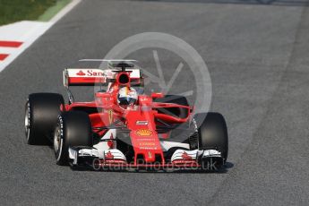 World © Octane Photographic Ltd. Formula 1 winter test 1, Scuderia Ferrari SF70H – Sebastian Vettel. Circuit de Barcelona-Catalunya. Monday 27th February 2017. Digital Ref :1780CB1D6234