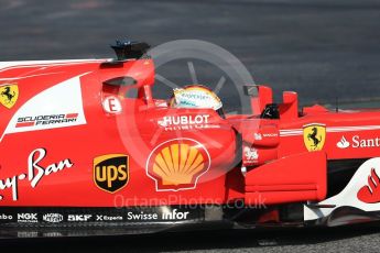 World © Octane Photographic Ltd. Formula 1 winter test 1, Scuderia Ferrari SF70H – Sebastian Vettel. Circuit de Barcelona-Catalunya. Monday 27th February 2017. Digital Ref :1780CB1D6290