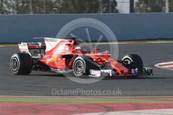 World © Octane Photographic Ltd. Formula 1 winter test 1, Scuderia Ferrari SF70H – Sebastian Vettel. Circuit de Barcelona-Catalunya. Monday 27th February 2017. Digital Ref :1780CB1D6330