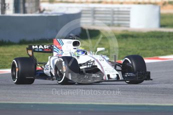 World © Octane Photographic Ltd. Formula 1 winter test 1, Williams martini Racing FW40 – Felipe Massa. Circuit de Barcelona-Catalunya. Monday 27th February 2017. Digital Ref :1780CB1D6487