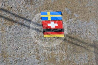 World © Octane Photographic Ltd. Formula 1 - Winter Test 1 - Sauber F1 Team C36 pit box. Circuit de Barcelona-Catalunya. Monday 27th February 2017. Digital Ref :1780CB1D6638