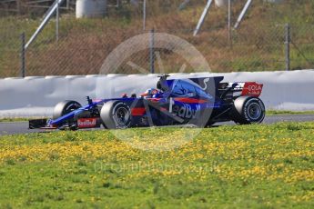 World © Octane Photographic Ltd. Formula 1 - Winter Test 1. Carlos Sainz - Scuderia Toro Rosso STR12. Circuit de Barcelona-Catalunya. Monday 27th February 2017. Digital Ref :1780CB1D6719