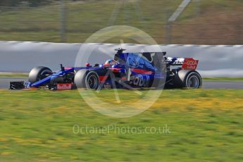 World © Octane Photographic Ltd. Formula 1 - Winter Test 1. Carlos Sainz - Scuderia Toro Rosso STR12. Circuit de Barcelona-Catalunya. Monday 27th February 2017. Digital Ref :1780CB1D6763