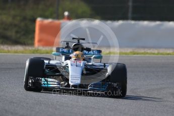 World © Octane Photographic Ltd. Formula 1 - Winter Test 1. Lewis Hamilton - Mercedes AMG Petronas F1 W08 EQ Energy+. Circuit de Barcelona-Catalunya. Monday 27th February 2017. Digital Ref : 1780CB1D6832