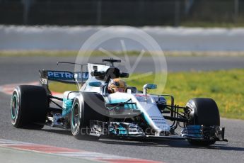 World © Octane Photographic Ltd. Formula 1 - Winter Test 1. Lewis Hamilton - Mercedes AMG Petronas F1 W08 EQ Energy+. Circuit de Barcelona-Catalunya. Monday 27th February 2017. Digital Ref : 1780CB1D6838