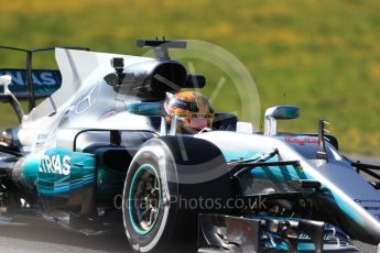 World © Octane Photographic Ltd. Formula 1 - Winter Test 1. Lewis Hamilton - Mercedes AMG Petronas F1 W08 EQ Energy+. Circuit de Barcelona-Catalunya. Monday 27th February 2017. Digital Ref : 1780CB1D6842