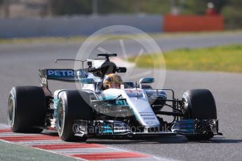 World © Octane Photographic Ltd. Formula 1 - Winter Test 1. Lewis Hamilton - Mercedes AMG Petronas F1 W08 EQ Energy+. Circuit de Barcelona-Catalunya. Monday 27th February 2017. Digital Ref : 1780CB1D6878