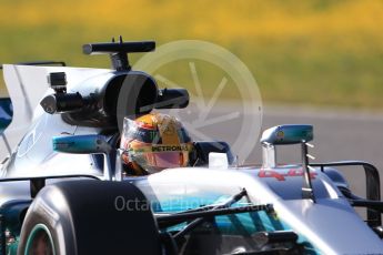 World © Octane Photographic Ltd. Formula 1 - Winter Test 1. Lewis Hamilton - Mercedes AMG Petronas F1 W08 EQ Energy+. Circuit de Barcelona-Catalunya. Monday 27th February 2017. Digital Ref : 1780CB1D6883