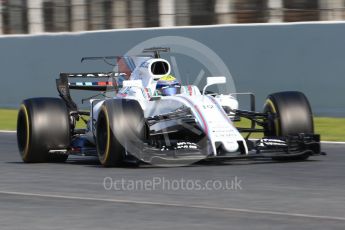 World © Octane Photographic Ltd. Formula 1 - Winter Test 1. Felipe Massa, - Williams Martini Racing FW40. Circuit de Barcelona-Catalunya. Monday 27th February 2017. Digital Ref : 1780CB1D6961