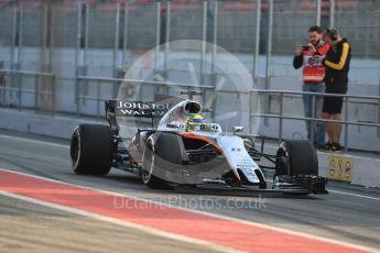 World © Octane Photographic Ltd. Formula 1 - Winter Test 1. Sergio Perez - Sahara Force India VJM10. Circuit de Barcelona-Catalunya. Monday 27th February 2017. Digital Ref : 1780LB1D8300