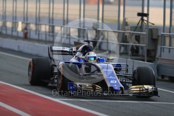 World © Octane Photographic Ltd. Formula 1 - Winter Test 1. Marcus Ericsson - Sauber F1 Team C36. Circuit de Barcelona-Catalunya. Monday 27th February 2017. Digital Ref :1780LB1D8315