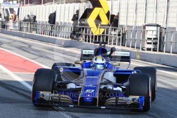 World © Octane Photographic Ltd. Formula 1 - Winter Test 1. Marcus Ericsson - Sauber F1 Team C36. Circuit de Barcelona-Catalunya. Monday 27th February 2017. Digital Ref : 1780LB1D8437