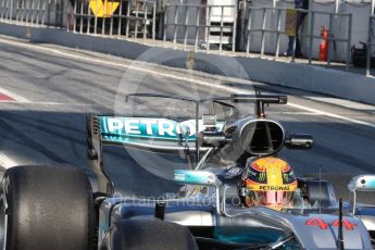 World © Octane Photographic Ltd. Formula 1 - Winter Test 1. Lewis Hamilton - Mercedes AMG Petronas F1 W08 EQ Energy+. Circuit de Barcelona-Catalunya. Monday 27th February 2017. Digital Ref : 1780LB1D8566