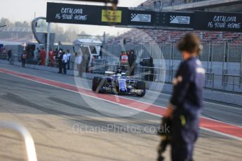 World © Octane Photographic Ltd. Formula 1 - Winter Test 1. Marcus Ericsson - Sauber F1 Team C36. Circuit de Barcelona-Catalunya. Monday 27th February 2017. Digital Ref : 1780LB5D7567