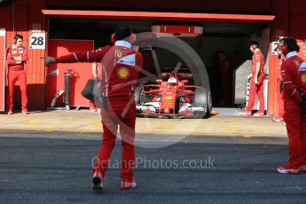 World © Octane Photographic Ltd. Formula 1 - Winter Test 1. Sebastian Vettel - Scuderia Ferrari SF70H. Circuit de Barcelona-Catalunya. Monday 27th February 2017. Digital Ref : 1780LB5D7685