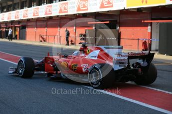 World © Octane Photographic Ltd. Formula 1 - Winter Test 1. Sebastian Vettel - Scuderia Ferrari SF70H. Circuit de Barcelona-Catalunya. Monday 27th February 2017. Digital Ref : 1780LB5D7699