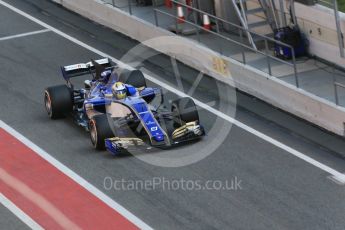 World © Octane Photographic Ltd. Formula 1 - Winter Test 1. Marcus Ericsson - Sauber F1 Team C36. Circuit de Barcelona-Catalunya. Monday 27th February 2017. Digital Ref : 1780LB5D7713