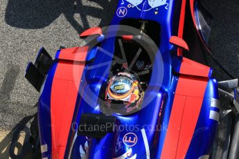 World © Octane Photographic Ltd. Formula 1 - Winter Test 1. Carlos Sainz - Scuderia Toro Rosso STR12. Circuit de Barcelona-Catalunya. Monday 27th February 2017. Digital Ref : 1780LB5D7830