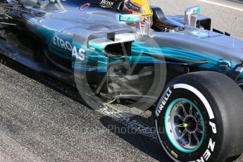 World © Octane Photographic Ltd. Formula 1 - Winter Test 1. Lewis Hamilton - Mercedes AMG Petronas F1 W08 EQ Energy+. Circuit de Barcelona-Catalunya. Monday 27th February 2017. Digital Ref : 1780LB5D7943